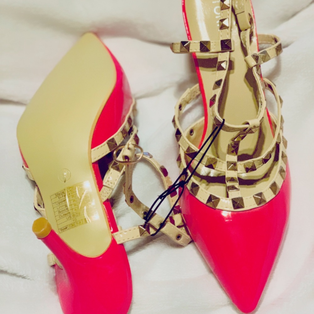 New Torrid Pink Studded Heels size 10
